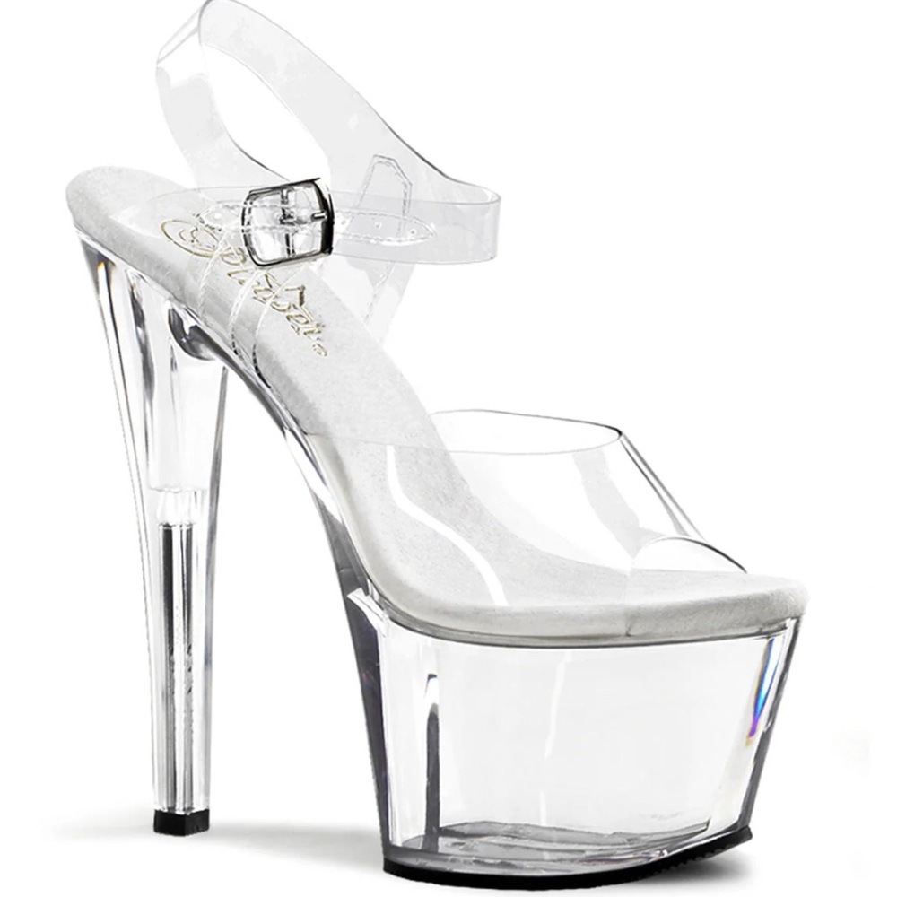 Pleaser Sky 308 Clear Platform High Heels